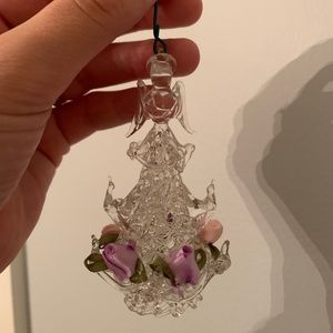 Glass angel Christmas ornament